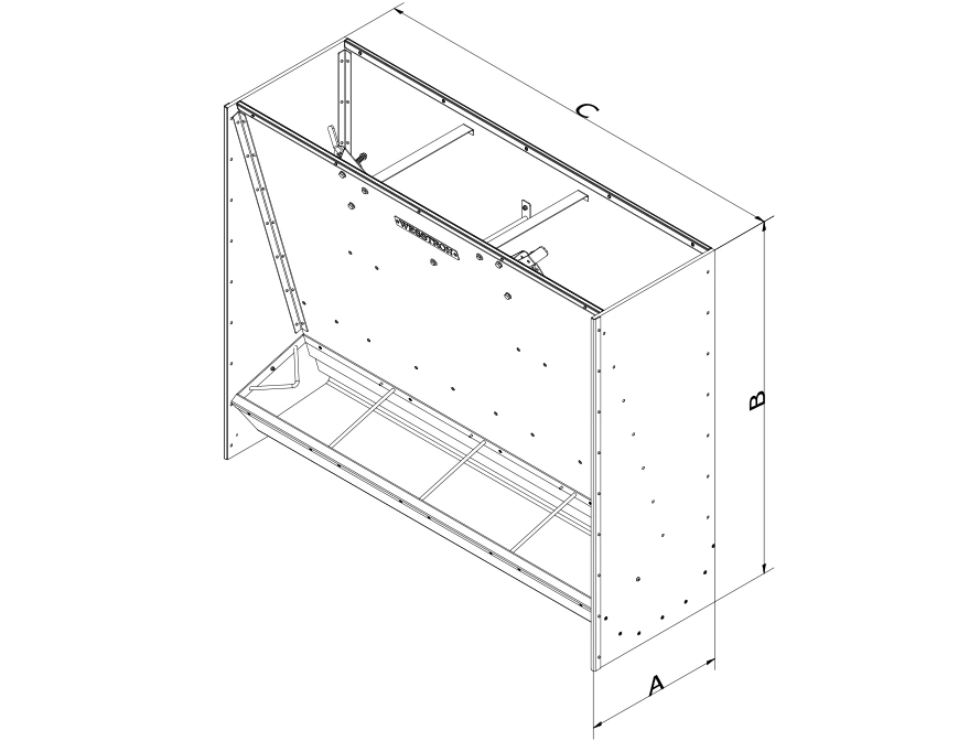 autokarmnik skrzynkowy tucznikowy AWST pojedynczy